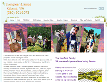 Tablet Screenshot of evergreenllamas.com